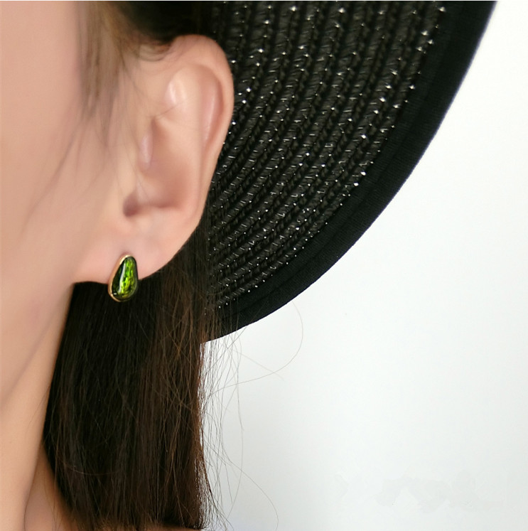 Wholesale New Arrival Fashion Green Avocado Drop Earrings for Women Girls Cute Stud Earrings  Fashion Jewelry VGE006 0