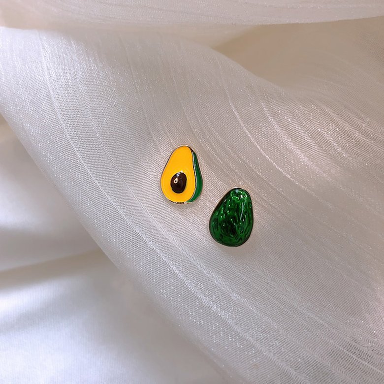 Wholesale New Arrival Fashion Green Avocado Drop Earrings for Women Girls Cute Stud Earrings  Fashion Jewelry VGE006 1