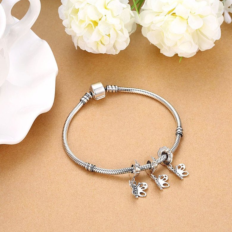 Wholesale 925 Sterling Silver DIY Bracelet Antique Accessories TGSLBD116 4