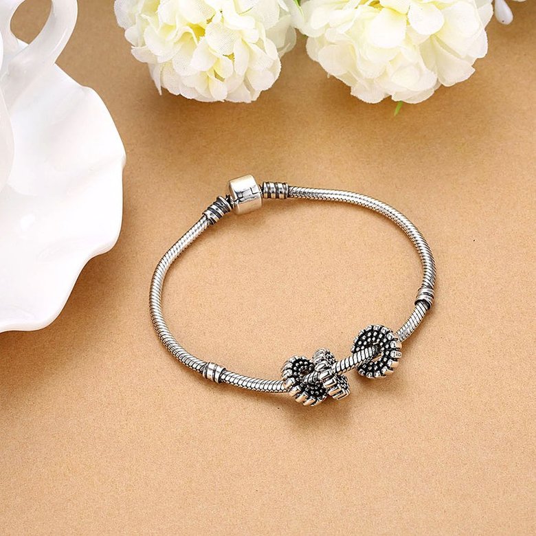 Wholesale 925 Sterling Silver DIY Bracelet Antique Accessories TGSLBD126 4