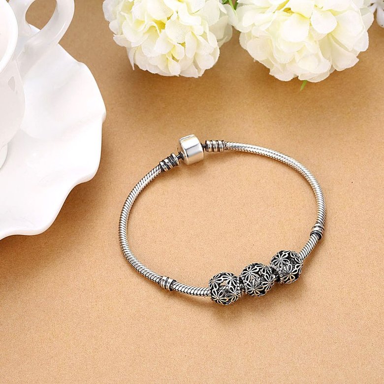 Wholesale 925 Sterling Silver DIY Bracelet Antique Accessories TGSLBD128 4