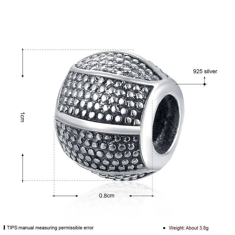 Wholesale Antique 925 Sterling Silver DIY Bracelet Bead TGSLBD012 0