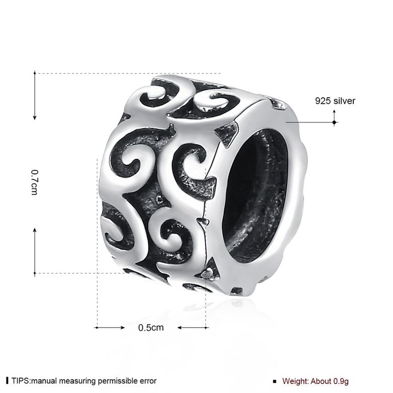 Wholesale Antique 925 Sterling Silver DIY Bracelet Bead TGSLBD018 3