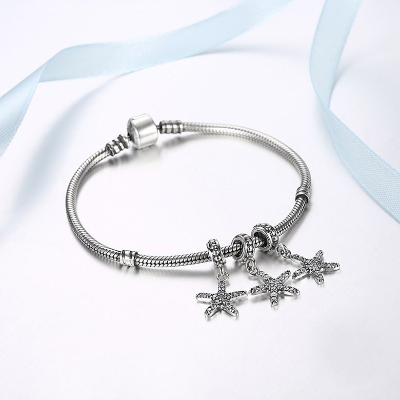 Wholesale 925 Sterling Silver DIY Bracelet Star Accessories TGSLBD044 4