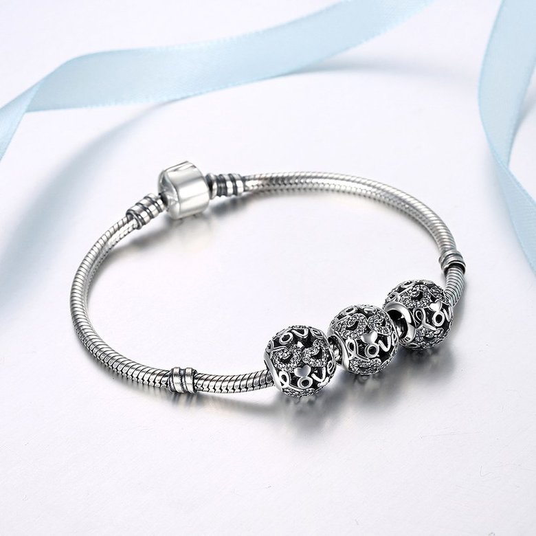 Wholesale 925 Sterling Silver DIY Bracelet Bead Accessories TGSLBD085 4