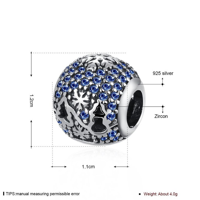 Wholesale Antique Sterling Silver CZ Bead TGSLBD093 0