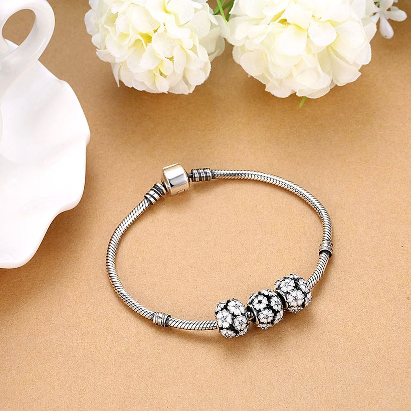 Wholesale 925 Sterling Silver DIY Bracelet Antique Bead TGSLBD096 5