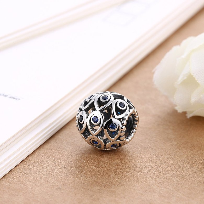 Wholesale Antique Sterling Silver CZ Bead TGSLBD097 2