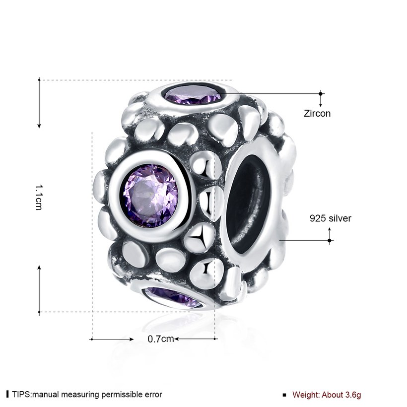 Wholesale Antique Sterling Silver CZ Bead TGSLBD099 0
