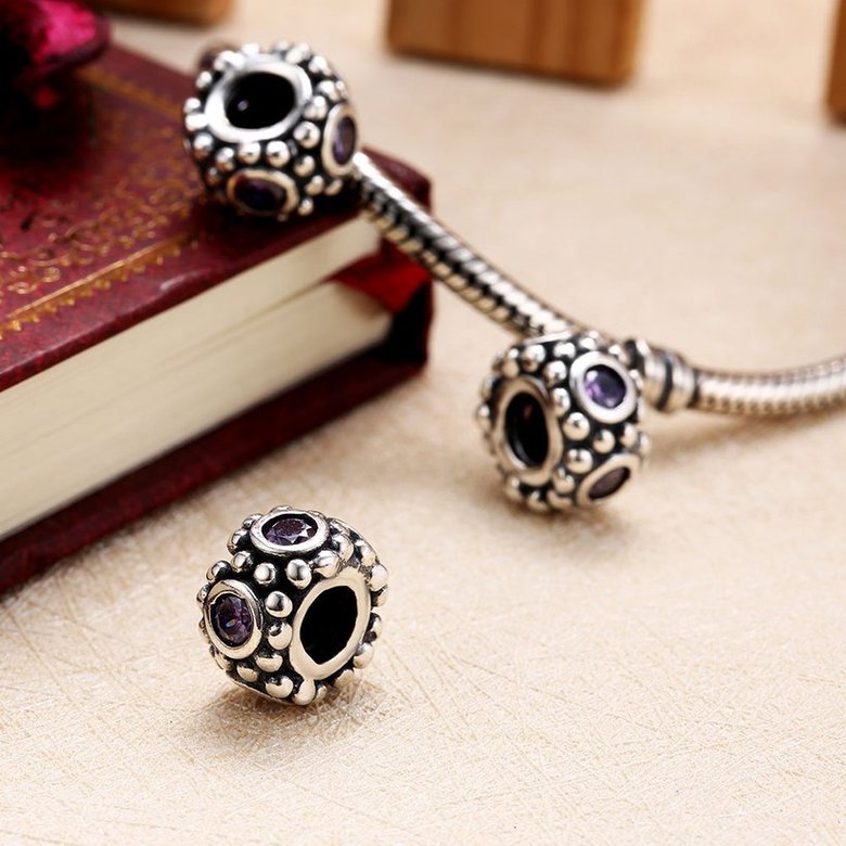 Wholesale Antique Sterling Silver CZ Bead TGSLBD099 3