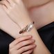 Wholesale Leaves to hollow out Champagne Gold CZ Bangle TGGPBL052 0 small