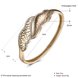 Wholesale Leaves to hollow out Champagne Gold CZ Bangle TGGPBL052 3 small