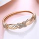 Wholesale Trendy Champagne Gold bowknot CZ Bangle TGGPBL062 2 small