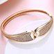 Wholesale Intersect Champagne Gold CZ Bangle TGGPBL074 2 small