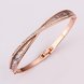 Wholesale Romantic Rose Gold Round Rhinestone Bangle&Cuff TGGPBL081 1 small