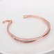 Wholesale Romantic Rose Gold Round Rhinestone Bangle&Cuff TGGPBL081 3 small