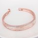 Wholesale Classic Rose Gold Round Rhinestone Bangle&Cuff TGGPBL086 3 small