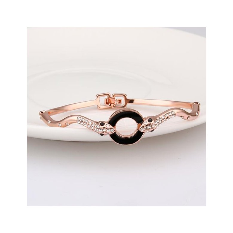 Wholesale Romantic Rose Gold Animal Rhinestone Bangle&Cuff TGGPBL090 2