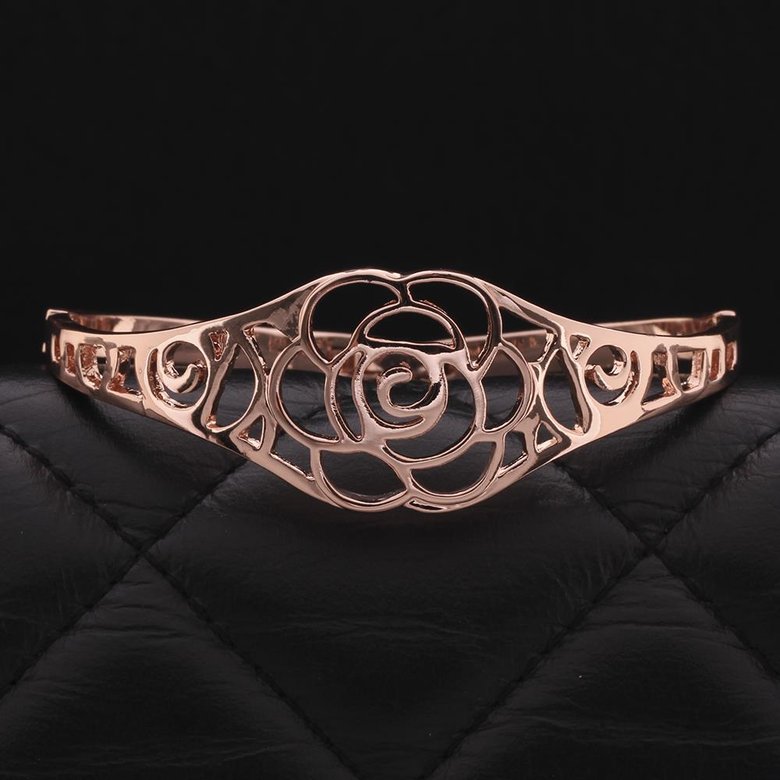 Wholesale Romantic Rose Gold Figure Bangle&Cuff TGGPBL109 1