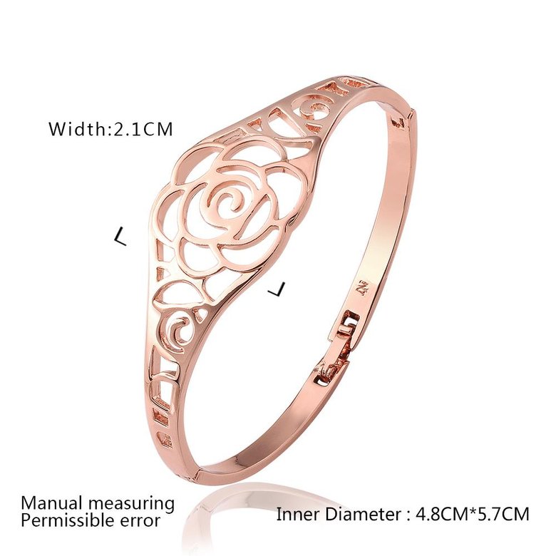 Wholesale Romantic Rose Gold Figure Bangle&Cuff TGGPBL109 2