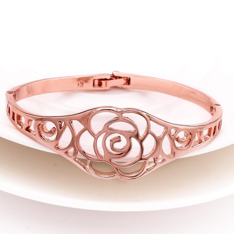 Wholesale Romantic Rose Gold Figure Bangle&Cuff TGGPBL109 3