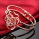 Wholesale Classic Rose Gold Plant Rhinestone Bangle&Cuff TGGPBL025 3 small