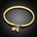 Wholesale Romantic 24K Gold Round CZ Bangle&Cuff TGGPBL035 0 small