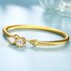 Wholesale Romantic 24K Gold Round CZ Bangle&Cuff TGGPBL035 2 small