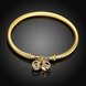 Wholesale Trendy 24K Gold Round CZ Bangle&Cuff TGGPBL037 4 small