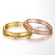 Wholesale Classic 24K Gold Round CZ Bangle&Cuff TGGPBL041 3 small