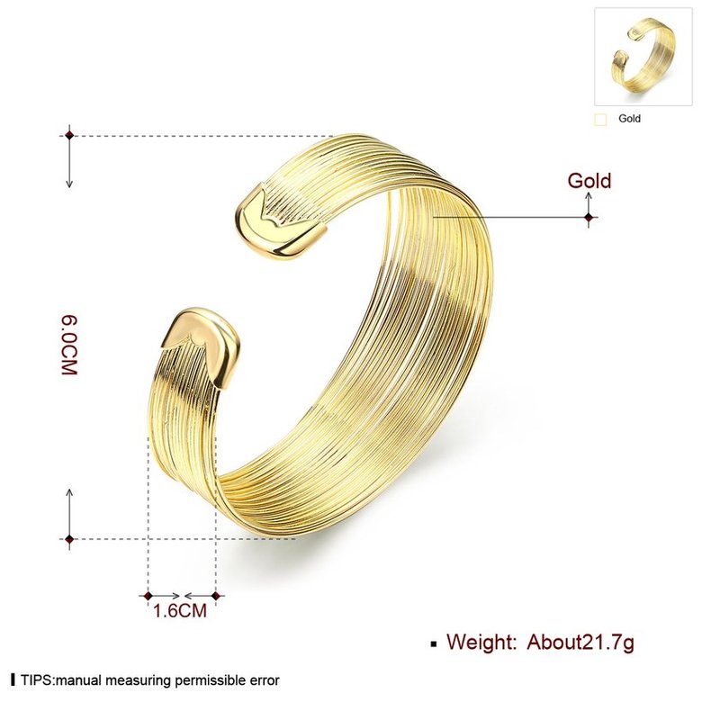 Wholesale Classic 24K Gold Round Bangle&Cuff TGGPBL048 0