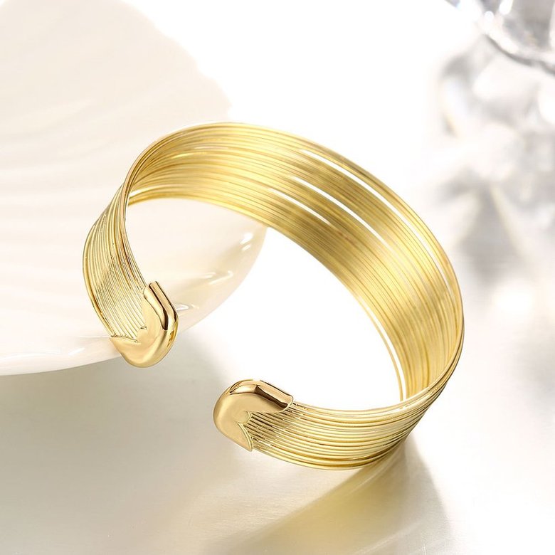 Wholesale Classic 24K Gold Round Bangle&Cuff TGGPBL048 2