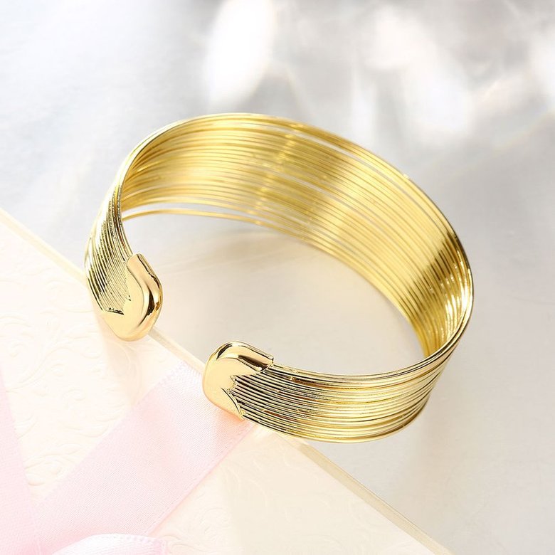 Wholesale Classic 24K Gold Round Bangle&Cuff TGGPBL048 3