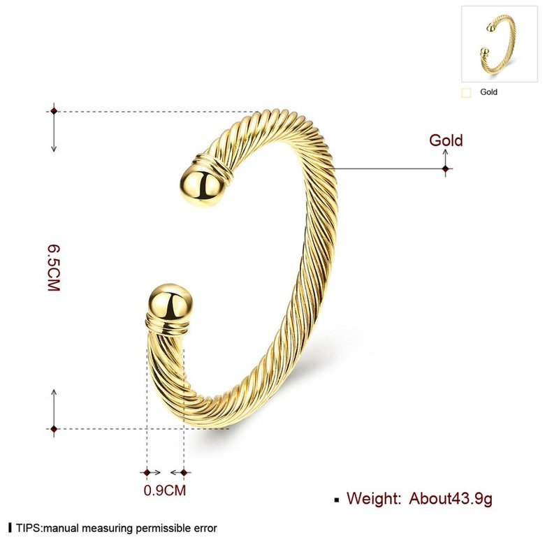 Wholesale Trendy 24K Gold Round Bangle&Cuff TGGPBL125 0