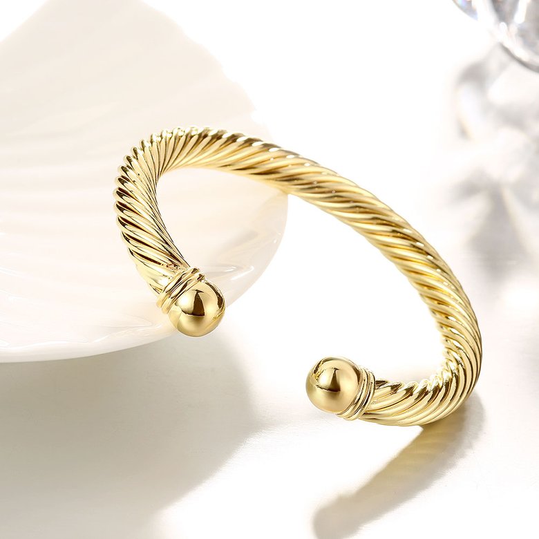 Wholesale Trendy 24K Gold Round Bangle&Cuff TGGPBL125 2