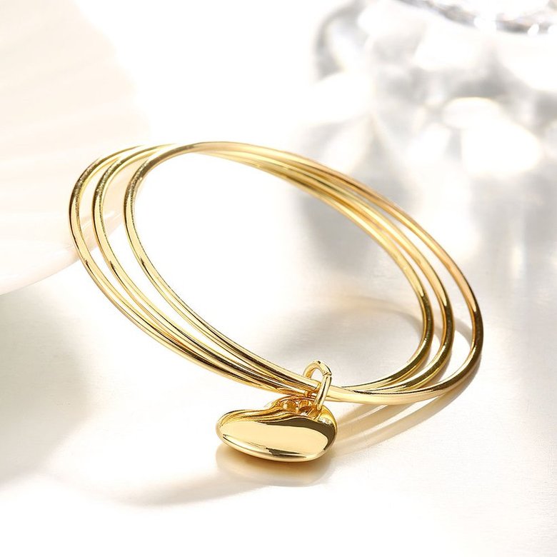 Wholesale Trendy 24K Gold Heart Bangle&Cuff TGGPBL126 1