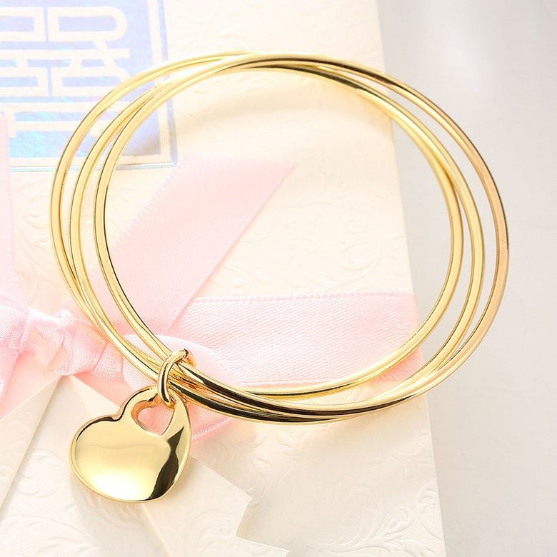 Wholesale Trendy 24K Gold Heart Bangle&Cuff TGGPBL126 2