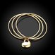 Wholesale Trendy 24K Gold Heart Bangle&Cuff TGGPBL126 3 small