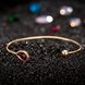 Wholesale Trendy Antique Gold Water Drop Red Glass Bangle&Cuff TGGPBL129 0 small