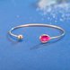 Wholesale Trendy Antique Gold Water Drop Red Glass Bangle&Cuff TGGPBL129 1 small