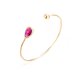 Wholesale Trendy Antique Gold Water Drop Red Glass Bangle&Cuff TGGPBL129 2 small