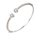 Wholesale Trendy Imitation Rhodium Round Clear CZ Bangle&Cuff TGGPBL139 1 small