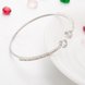 Wholesale Trendy Imitation Rhodium Round Clear CZ Bangle&Cuff TGGPBL139 3 small