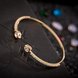 Wholesale Trendy Antique Gold Round Clear CZ Bangle&Cuff TGGPBL140 0 small
