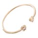 Wholesale Trendy Antique Gold Round Clear CZ Bangle&Cuff TGGPBL140 1 small