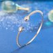 Wholesale Trendy Antique Gold Round Clear CZ Bangle&Cuff TGGPBL140 4 small
