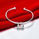 Wholesale Fashion Hand Bells Open Silver Bangle & Cuff TGSPBL152 1 small