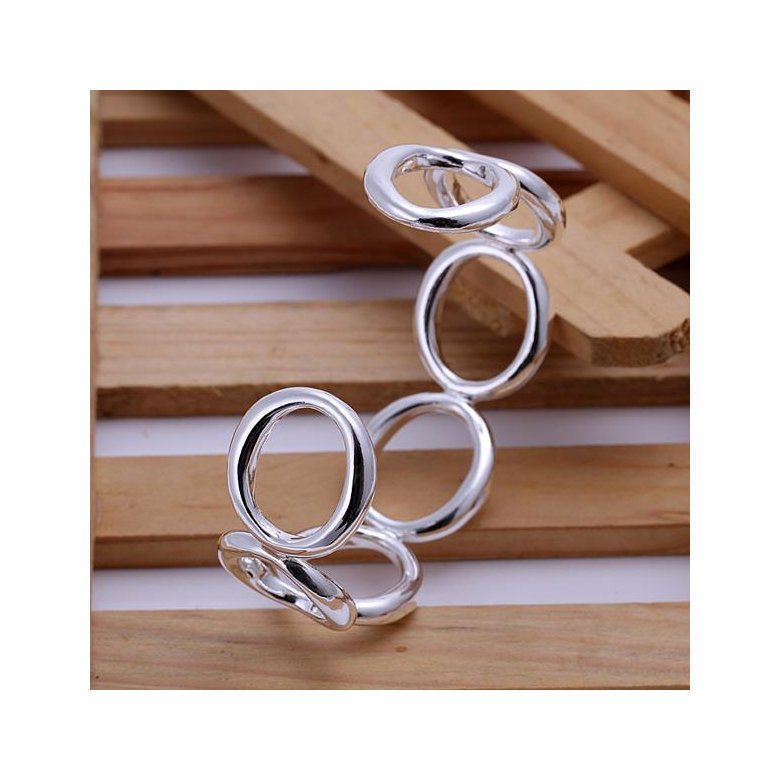 Wholesale Trendy Silver Round Bangle&Cuff TGSPBL018 0