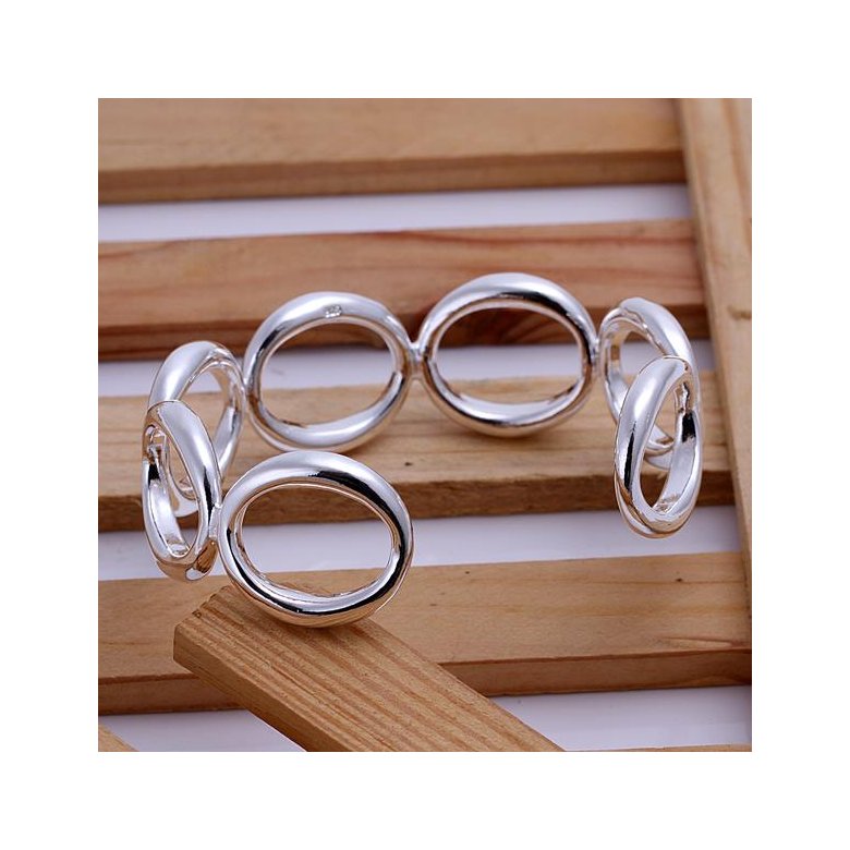 Wholesale Trendy Silver Round Bangle&Cuff TGSPBL018 1