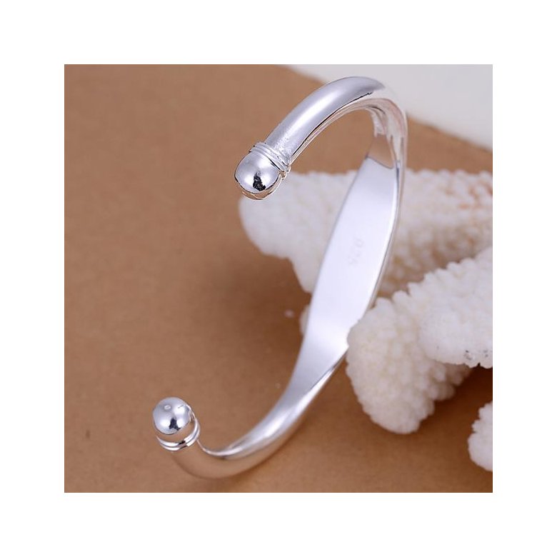 Wholesale Romantic Silver Round CZ Bangle&Cuff TGSPBL022 0